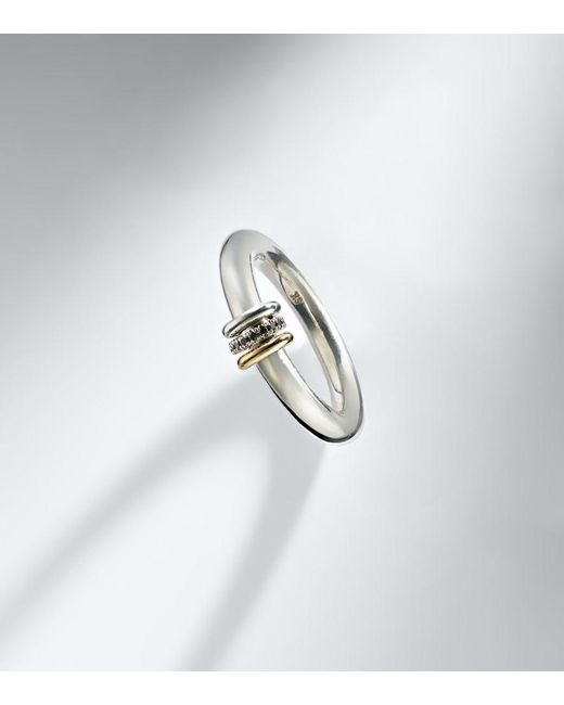 Spinelli Kilcollin White Sirius Max Sterling And 18Tk Ring With Diamonds for men
