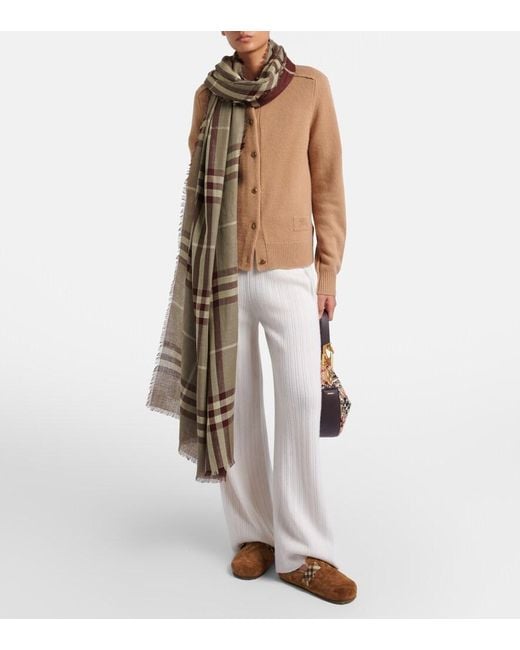 Sciarpa Check di Burberry in Brown