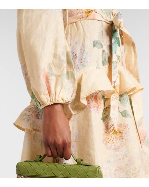 Abito Midi Illuminate di Zimmermann in Natural