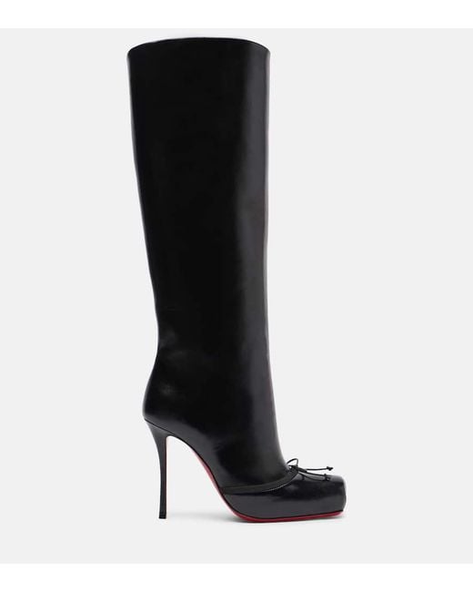 Christian Louboutin Black Stiefel Cassia Nodo Botta 100 Aus Leder