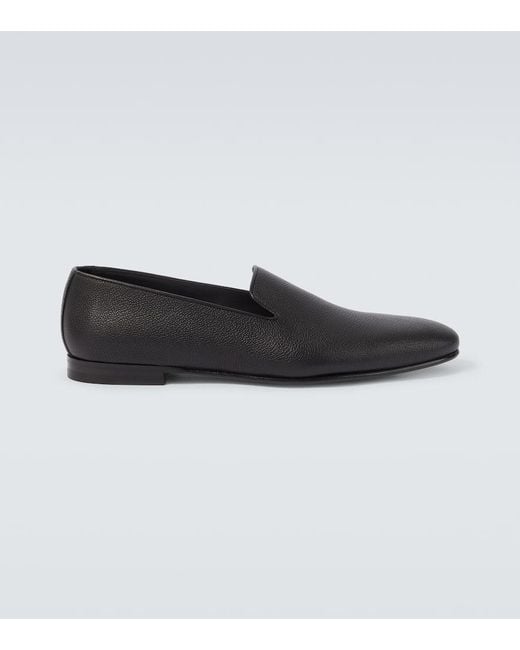Manolo Blahnik Slip-Ons Kate Aus Leder in Black für Herren