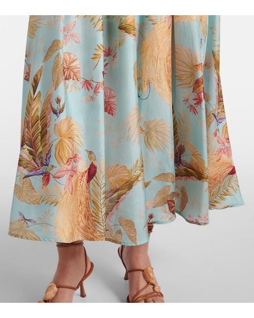 Zimmermann Multicolor Silk Palm Ascension Maxi Dress