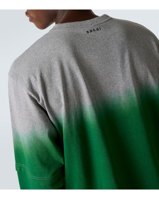 Sudadera De Algodon Tenido Sacai de hombre de color Green