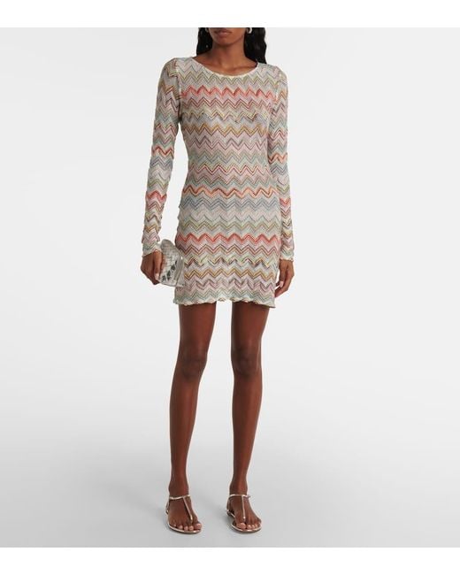 Missoni Multicolor Minikleid Aus Haekelstrick