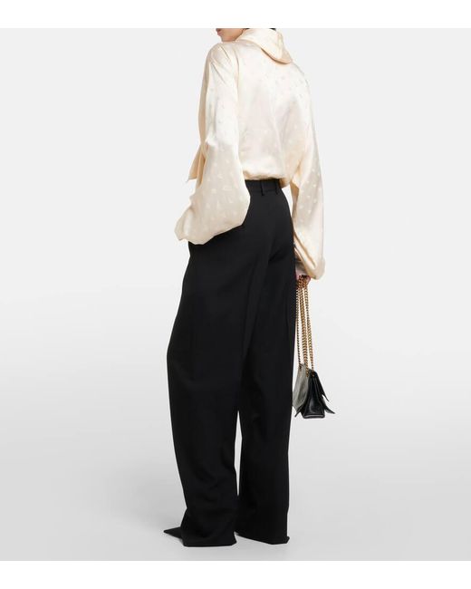 Pantaloni A Gamba Larga di Balenciaga in Black