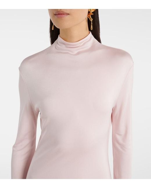 Khaite Pink Norla Jersey Maxi Dress