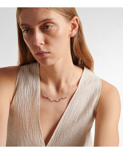 STONE AND STRAND White Harbor Lights 10Kt Necklace With Diamonds