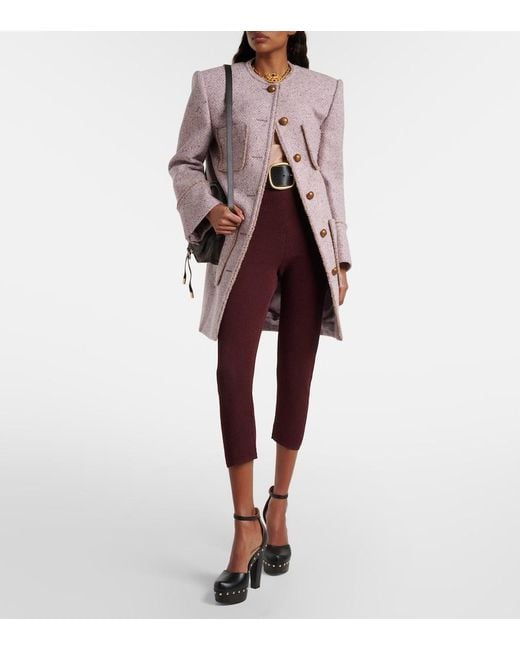 Chloé Red Knitted Capri Pants