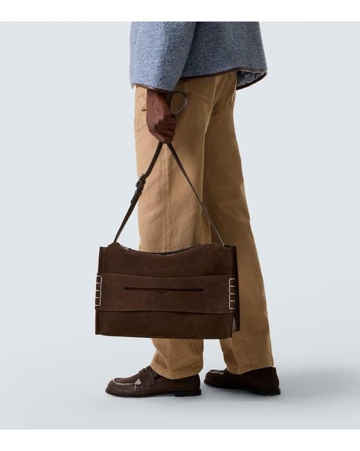 J.W. Anderson Crossbody Bag Loafer Aus Veloursleder in Brown für Herren
