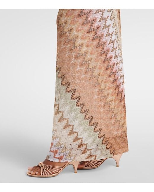 Missoni Natural Halterneck Lame Maxi Dress