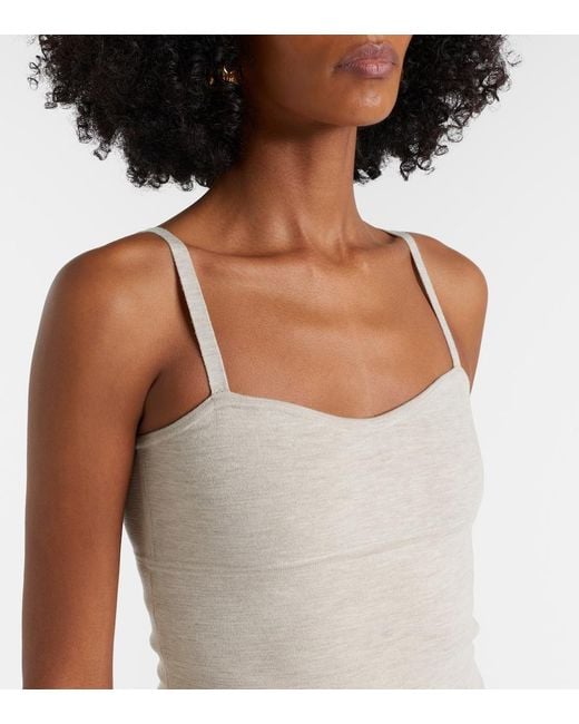 Max Mara White Epica Wool-Blend Top
