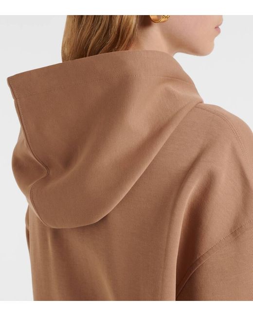 Max Mara Natural Bestickter Hoodie Aus Einem Baumwollgemisch