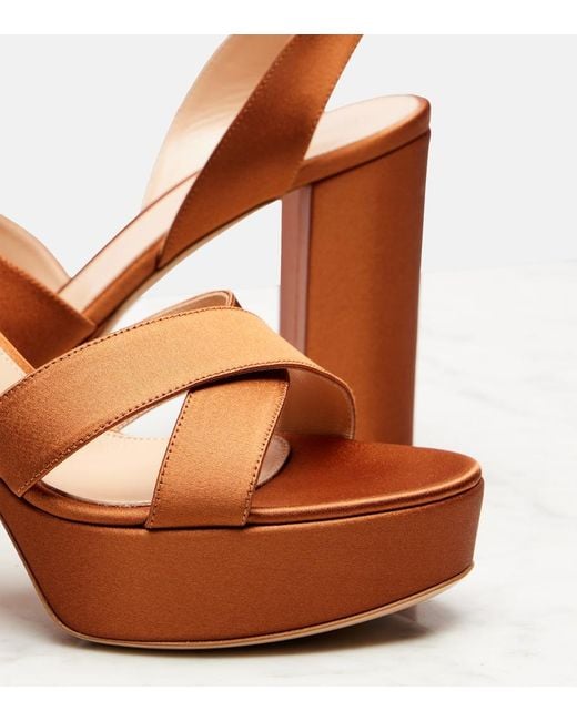 Gianvito Rossi Brown Sabrina 105 Platform Sandals
