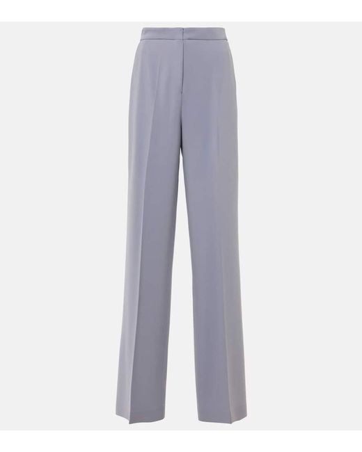 Altuzarra Blue Weite High-Rise-Hose Laski