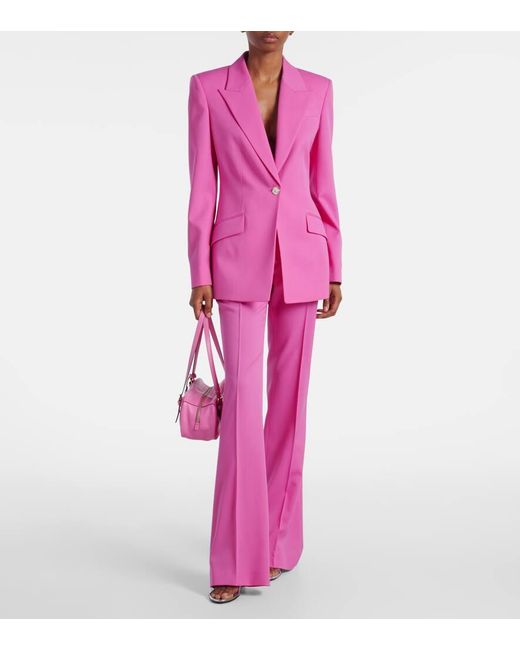 Versace Pink Medusa Wool Blazer