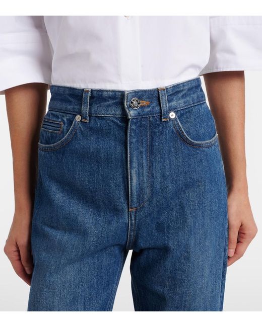Givenchy Blue Mid-Rise Straight Jeans