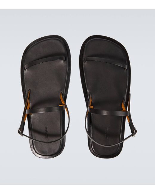 Auralee Metallic Leather Sandals for men