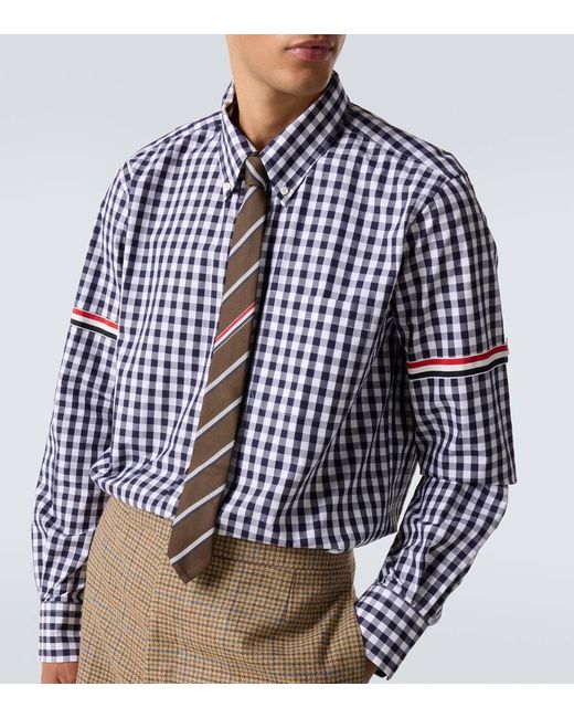 Thom Browne Hemd Stripe Oxford Armband Aus Baumwolle in Blue für Herren