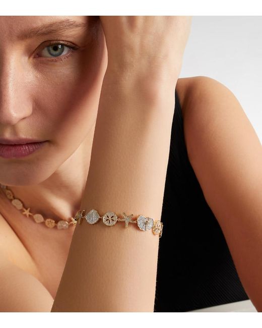 Sydney Evan Metallic Sea Life 14Kt Bracelet With Diamonds