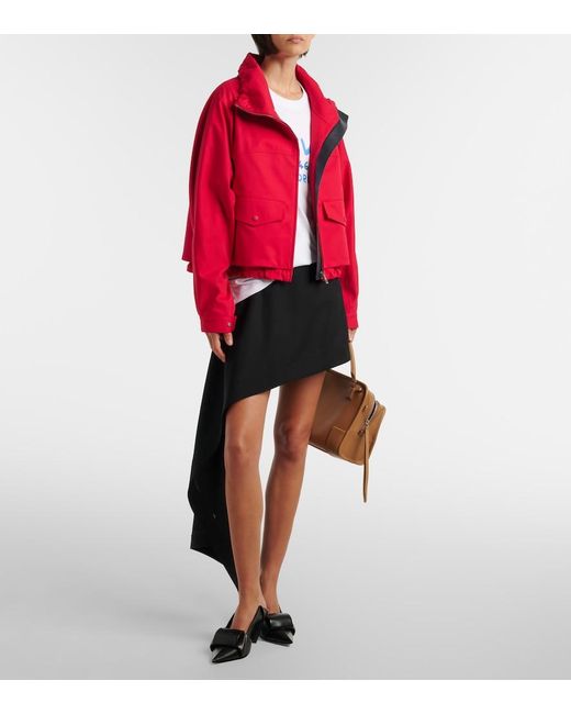 Loewe Red Cotton And Silk Gabardine Jacket