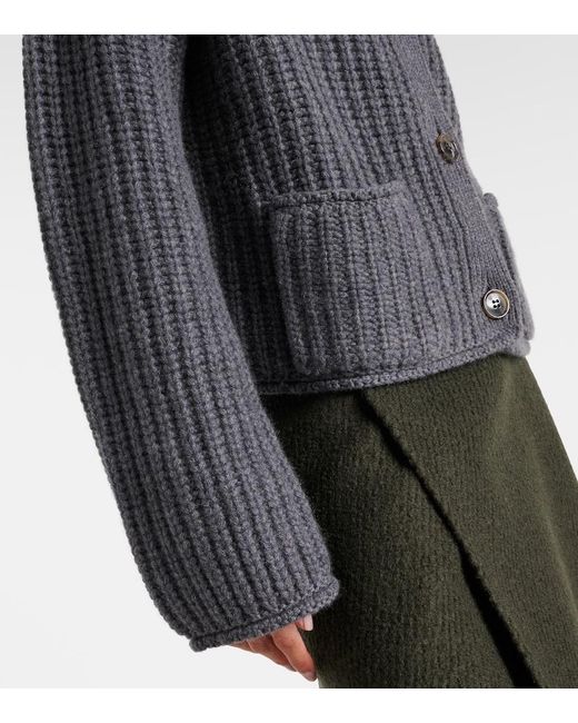 Lisa Yang Gray Suzie Cashmere Cardigan