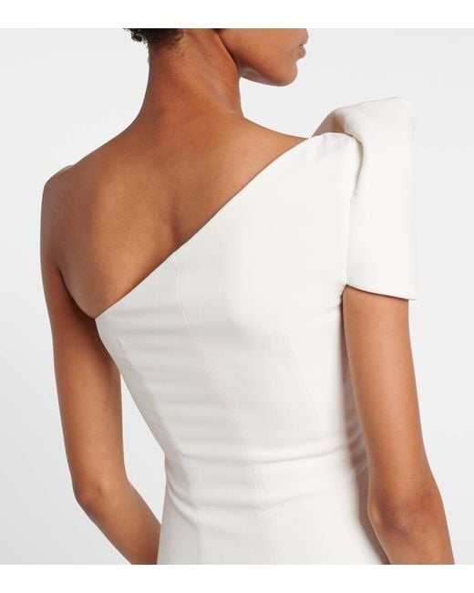 Safiyaa White Bridal Robe Blanchette Aus Crepe