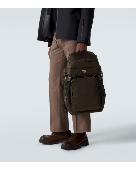 Prada Green Speedrock Re-Nylon Backpack for men