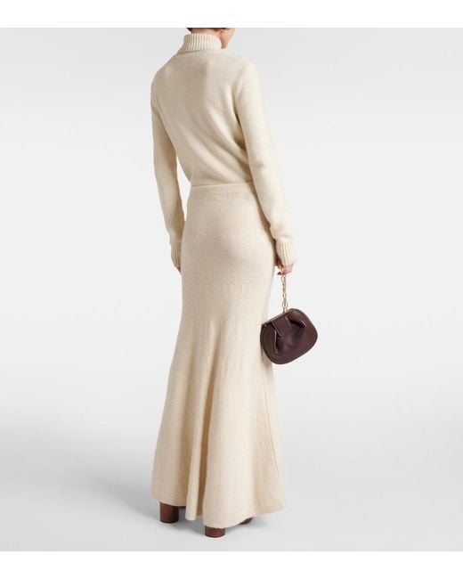 Gabriela Hearst Natural Manni Knitted Cashmere Maxi Skirt