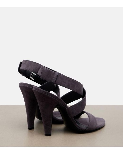 Alaïa Black Cone Suede Sandals