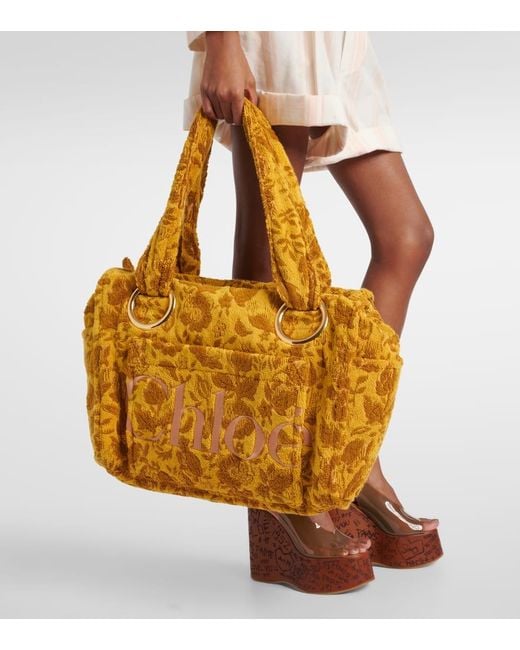 Chloé Yellow Plage Large Terry Tote Bag