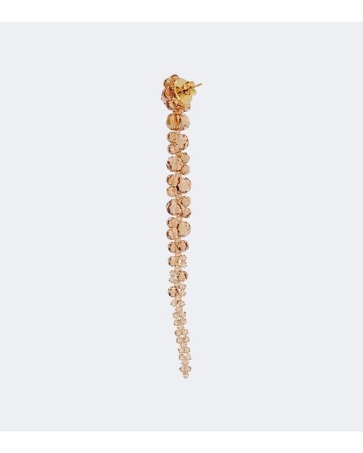 Simone Rocha White Crystal-Embellished Drop Earrings