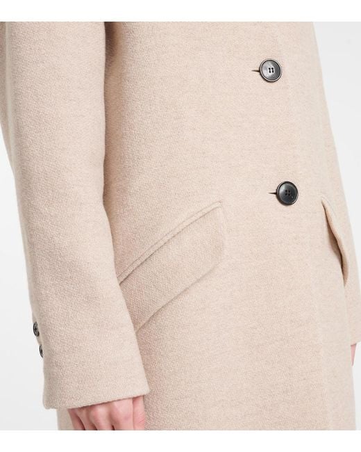Isabel Marant Natural Eris Wool-Blend Coat