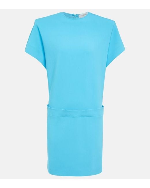Sportmax Blue Pesi Mini Dress