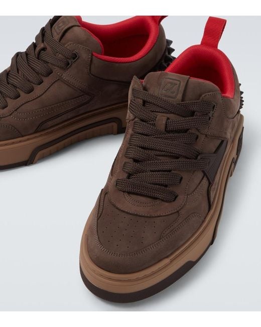 Christian Louboutin Brown Astroloubi Leather Sneakers for men