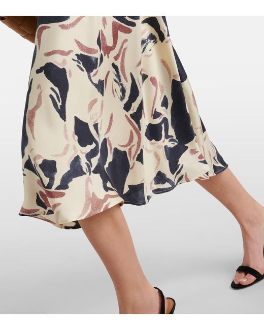 Abito midi Liera in seta di Altuzarra in Metallic