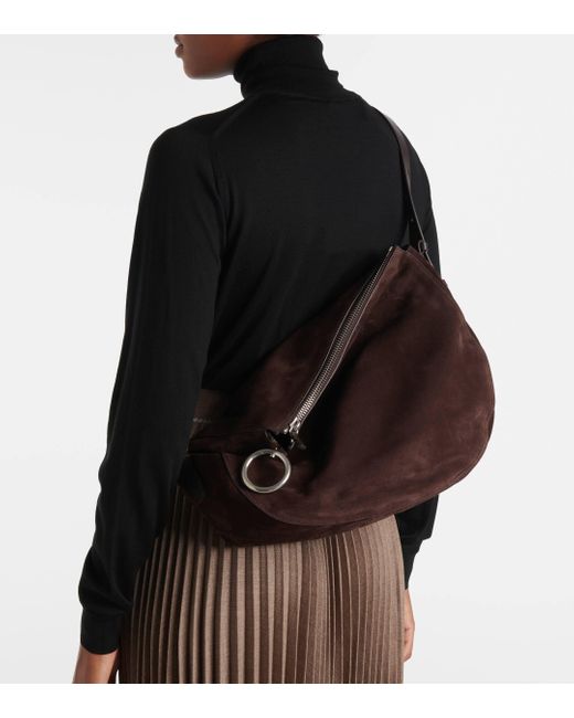 ショルダーバッグ・ポシェット BURBERRY CHOCOLATE SUEDE MEDIUM KNIGHT SHOULDER BAG Burberry Medium Knight Bag | Brown | FARFETCH JO