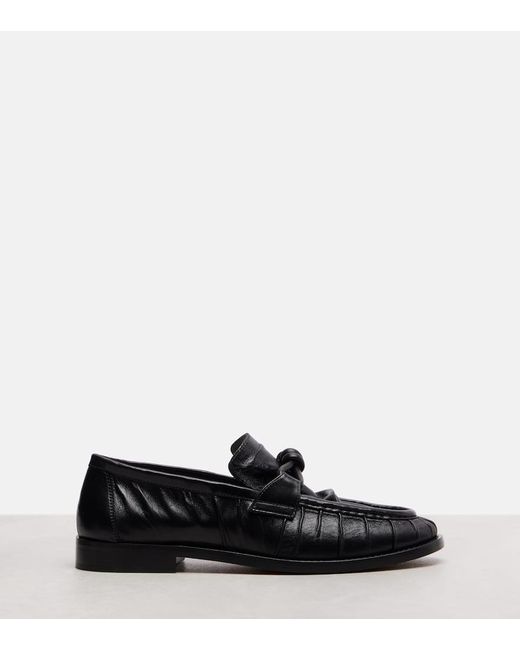 Bottega Veneta Black Loafers Astaire Knot Aus Leder