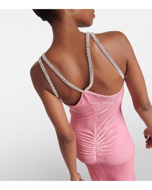 Abito Lungo di Rabanne in Pink