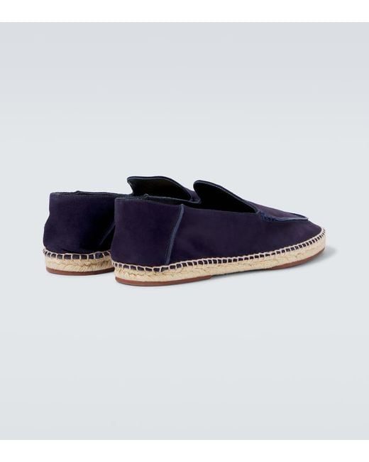 Loro Piana Blue Seaside Walk Suede Espadrilles for men