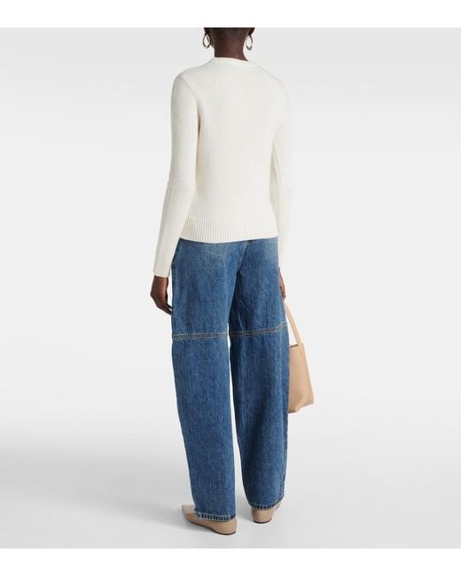 Co. White Pullover Aus Kaschmir