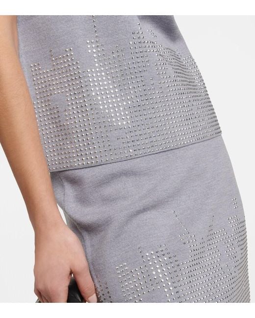 J.W. Anderson Blue Embellished Wool Top
