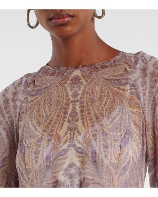 Zimmermann White Hypnotic Belted Paisley Maxi Dress
