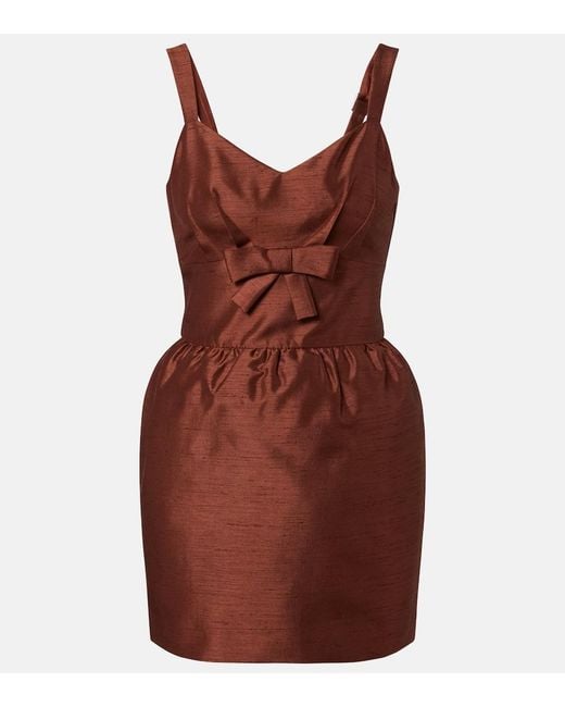 ShuShu/Tong Red Bow-Detail Minidress