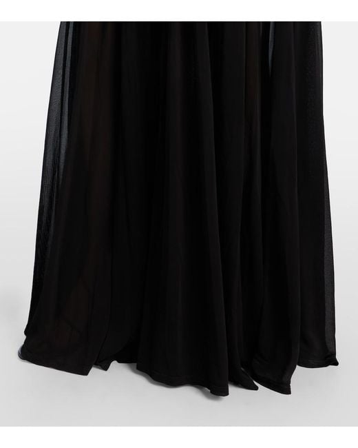 Jonathan Simkhai Black Strapless Tulle Maxi Dress