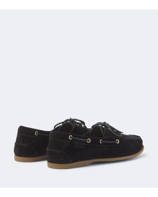 Tom Ford Black Robin Suede Boat Shoes for men