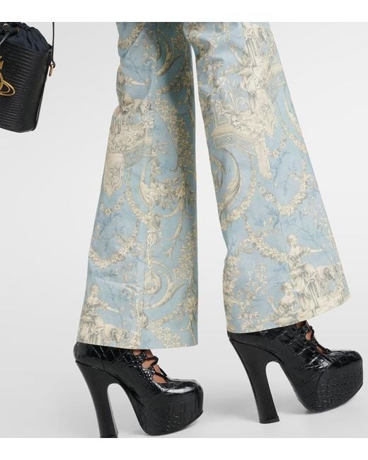 Vivienne Westwood Green High-Rise-Schlaghose Ray Aus Baumwolle