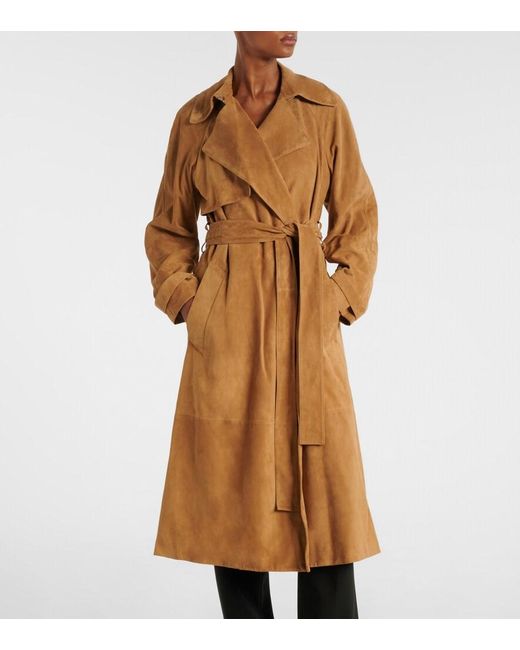 Proenza Schouler Brown Ramona Suede Trench Coat