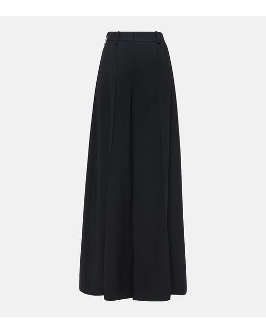 Pantalones palazzo de cady de tiro alto Nina Ricci de color Black