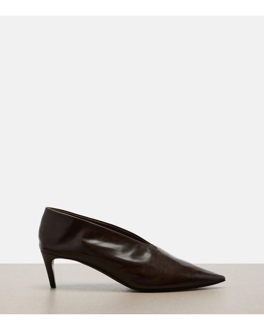 Khaite Brown Miriam Leather Pumps