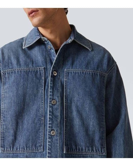 Overshirt de mezclilla japonesa para hombres Jil Sander de hombre de color Blue